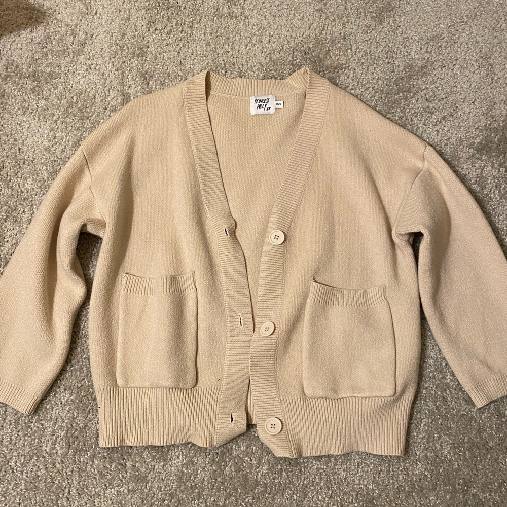 Princess Polly Burke Cardigan Cream XS/S